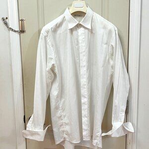 Jack Lipson Signature Men's Size 17-1/2 Tall 100% Cotton L/S Tuxedo Shirt White.